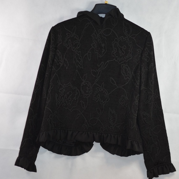 Black Jacket with Frills SZ L Tres You - Picture 7 of 9